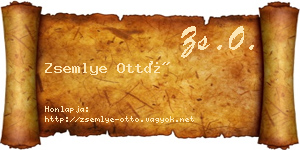 Zsemlye Ottó névjegykártya